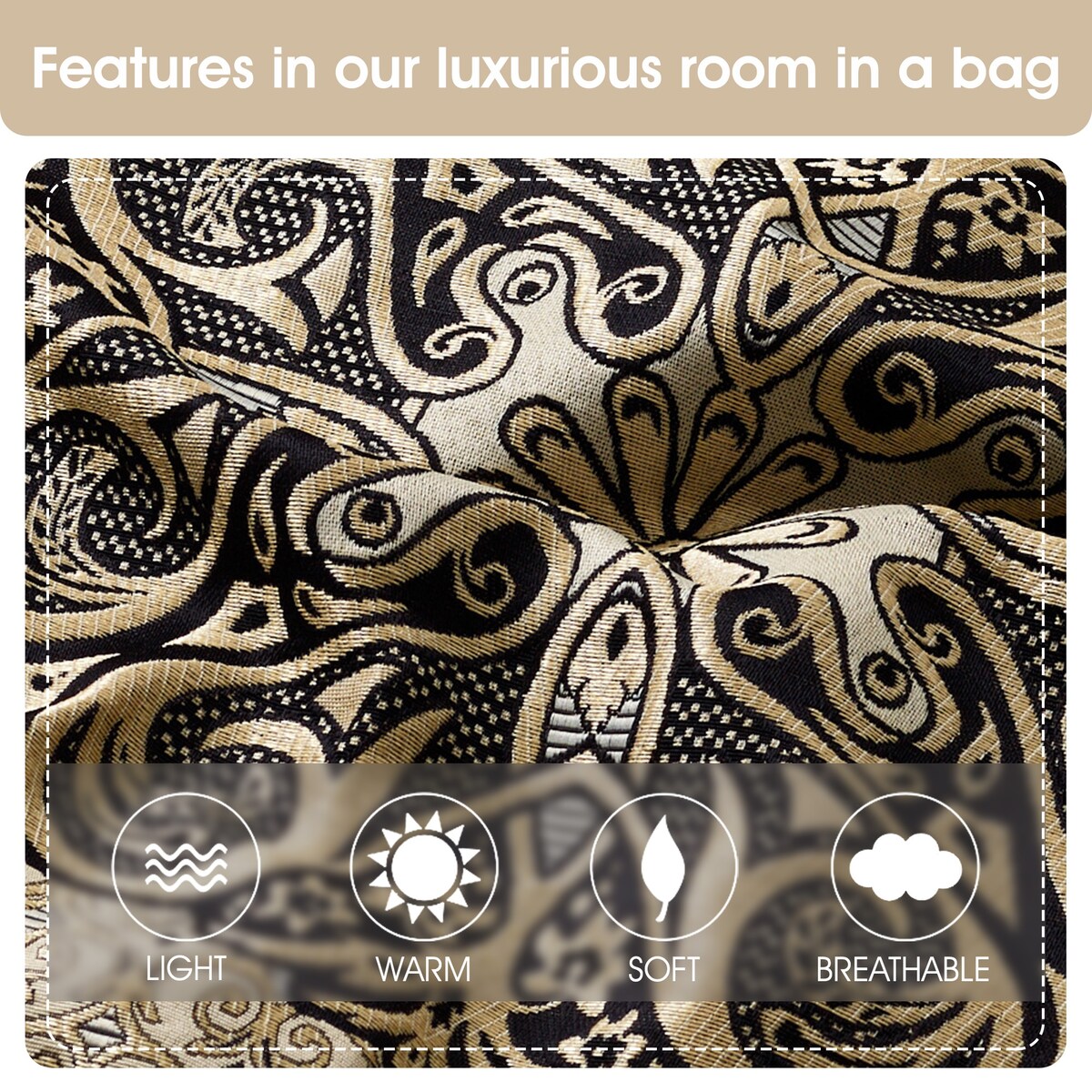 Ensemble de couette élégant à médaillon Nanshing Prince 7 pièces