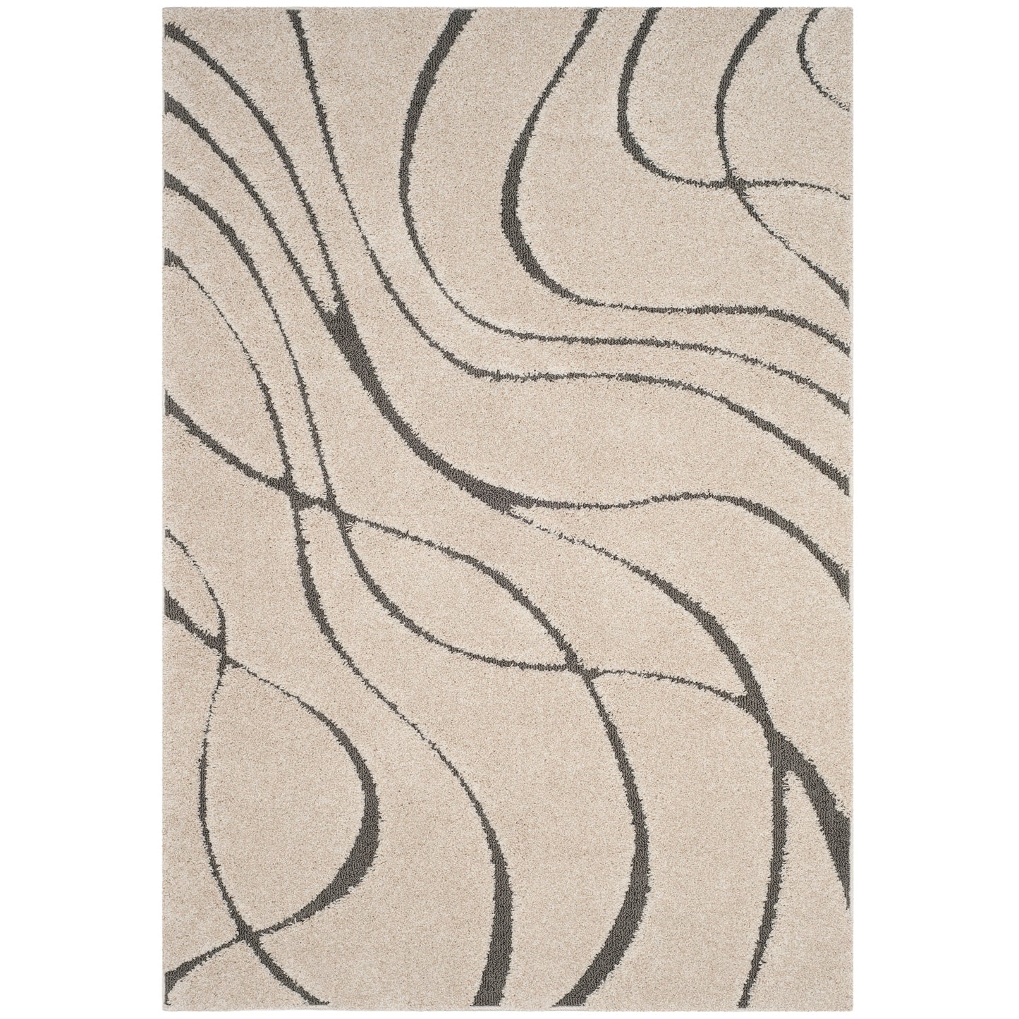Tapis SAFAVIEH Florida Shag Staka Abstract Waves de 3 cm d'épaisseur