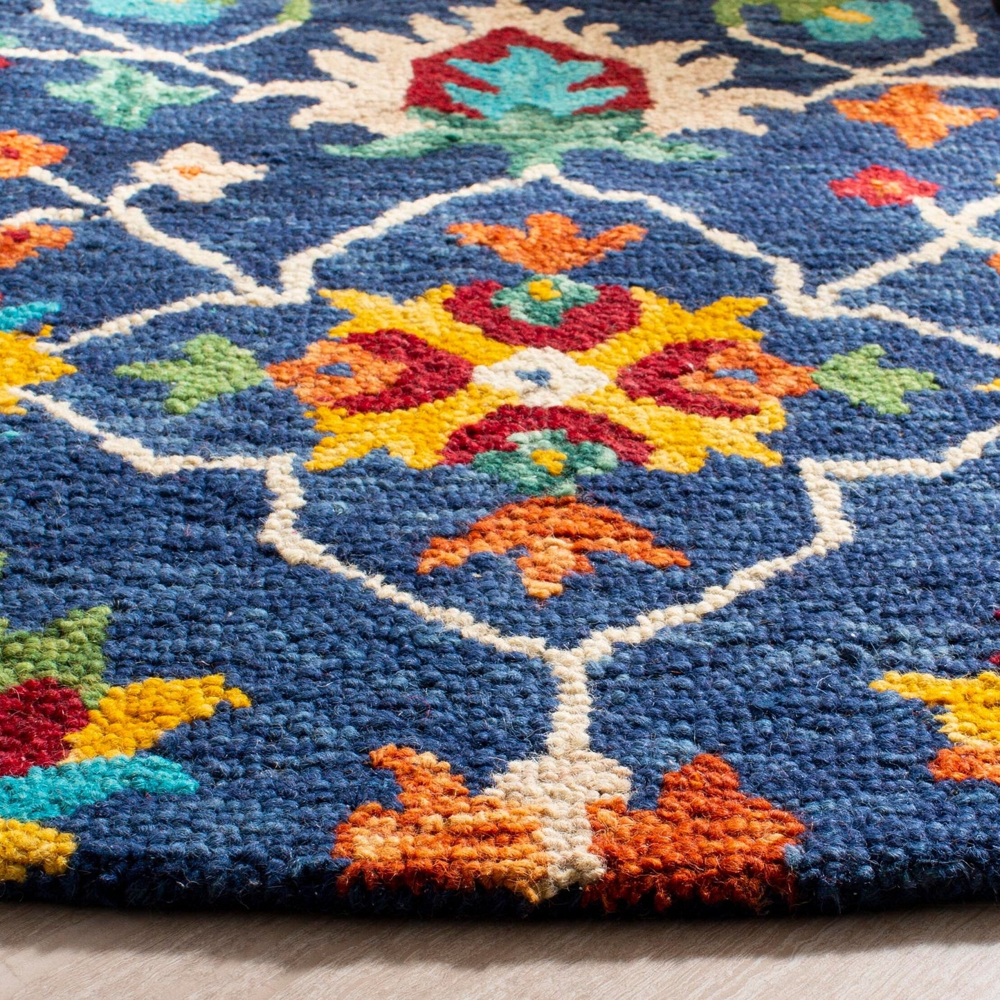 Tapis en laine Aspen Guldeniz Boho Tribal fait main SAFAVIEH