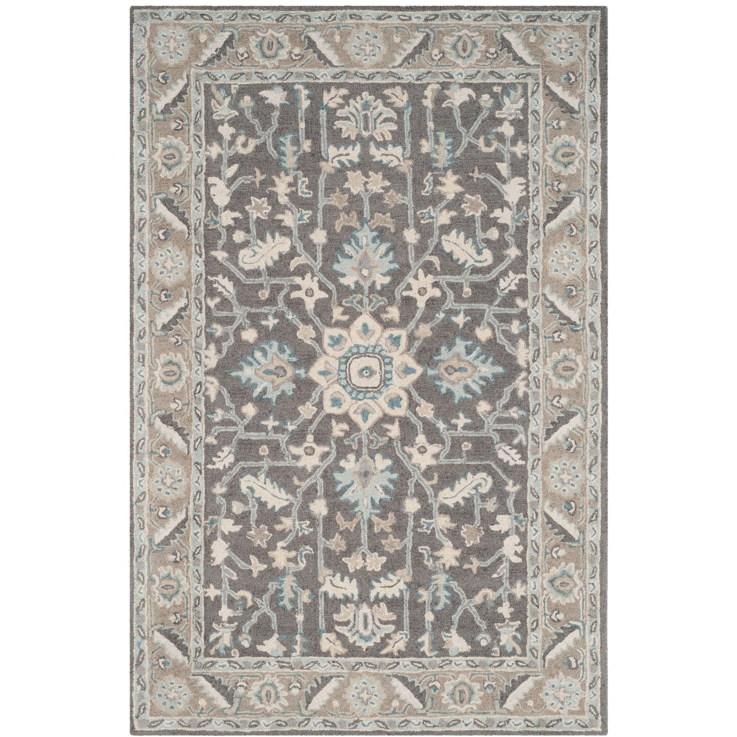 Tapis en laine moderne à motif floral SAFAVIEH fait main Blossom Gulperi