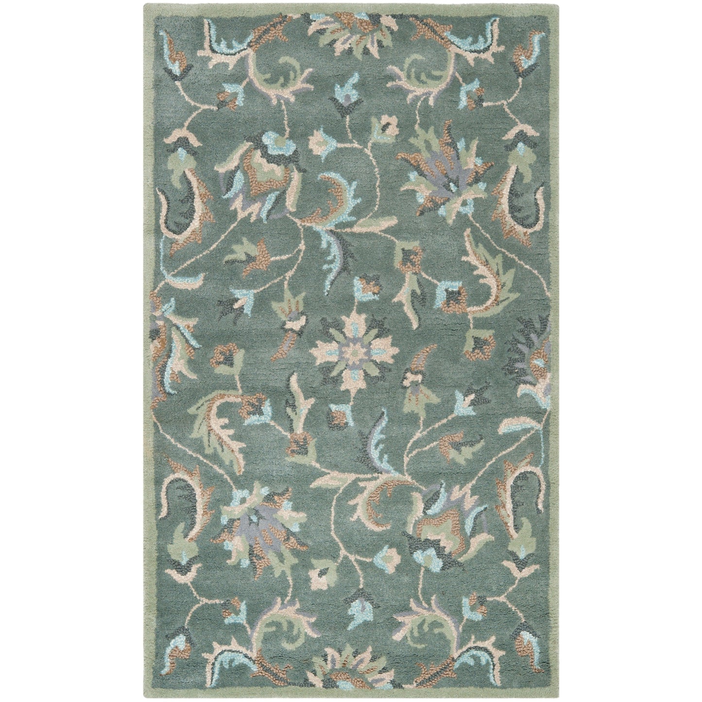 Tapis en laine à motif floral champêtre SAFAVIEH fait main, style jardin aase
