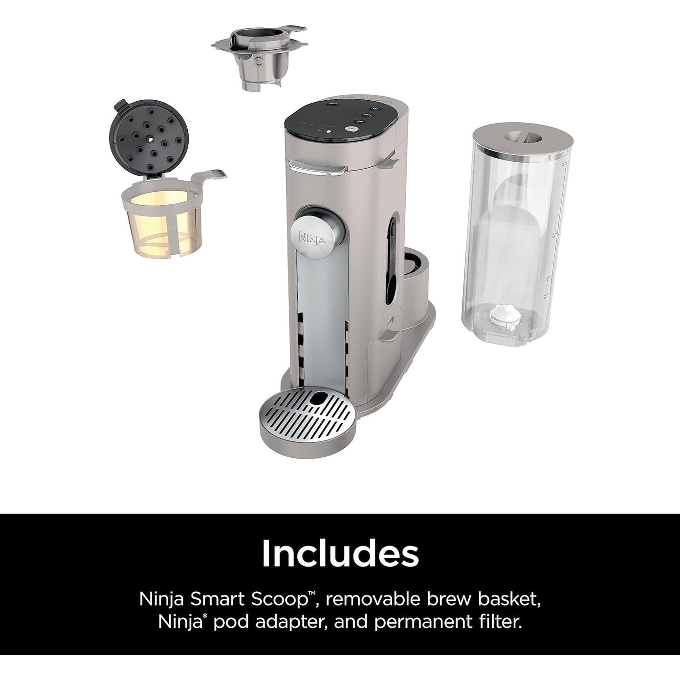Cafetière Stone à dosettes individuelles, compatible avec les capsules K-Cup, réservoir de 1,6 L, infusion de café moulu, café glacé