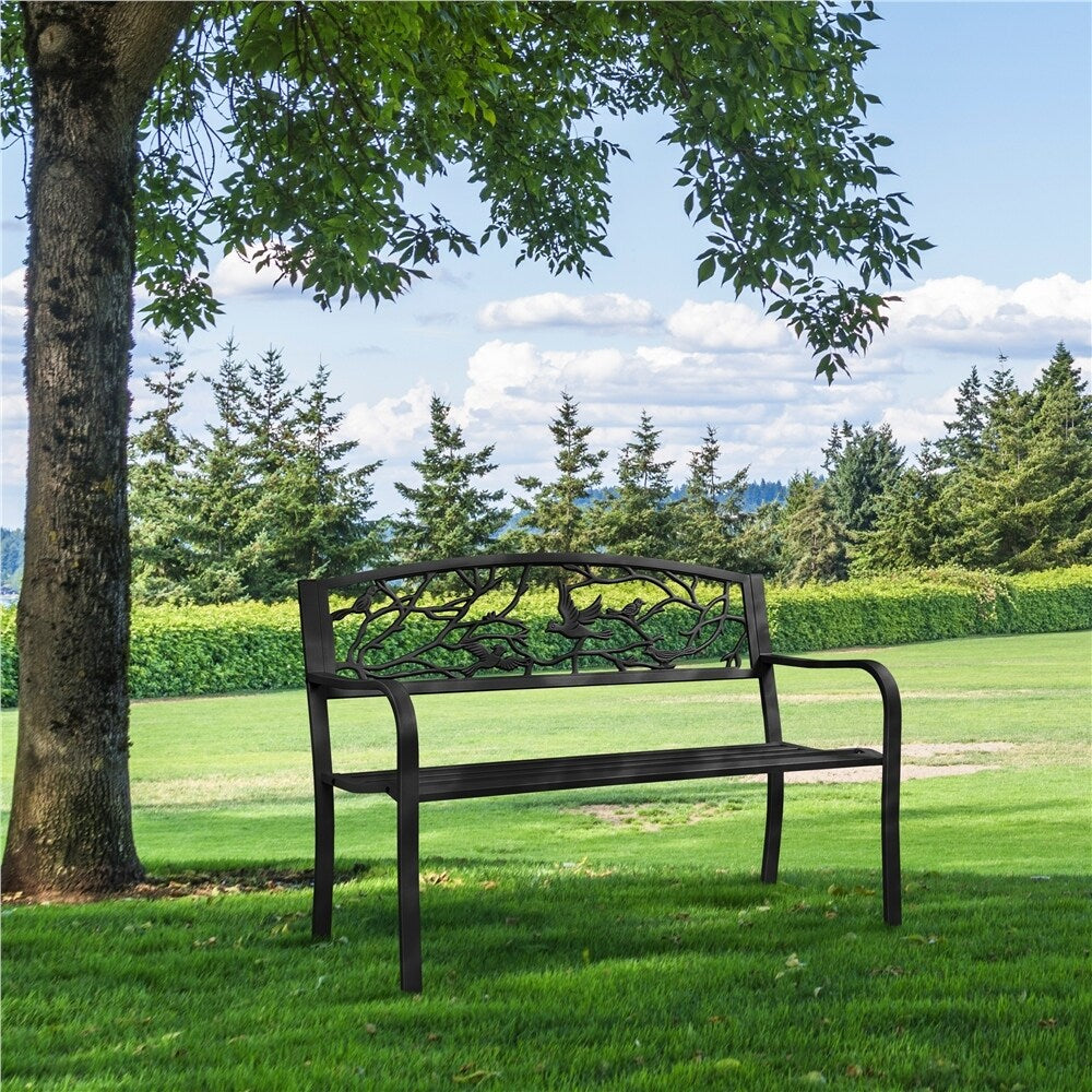 Banc de jardin Yaheetech en métal pour l'extérieur - N/A