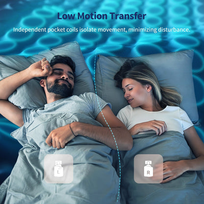 Matelas hybride en mousse à mémoire de forme 10 - Soutien ferme moyen avec ressorts renforcés pour soulager la pression, certifié CertiPUR-US