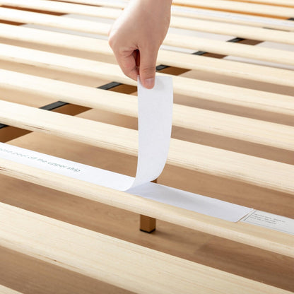 Cadre de lit plateforme classique en bois massif 12