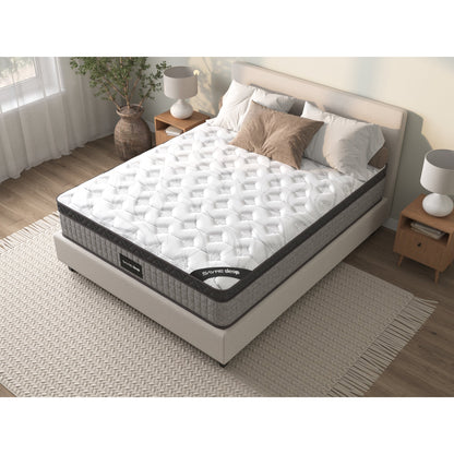 Assemblé aux États-Unis - Matelas hybride 12 Diamond à ressorts ensachés et mousse à mémoire de forme Cool Gel