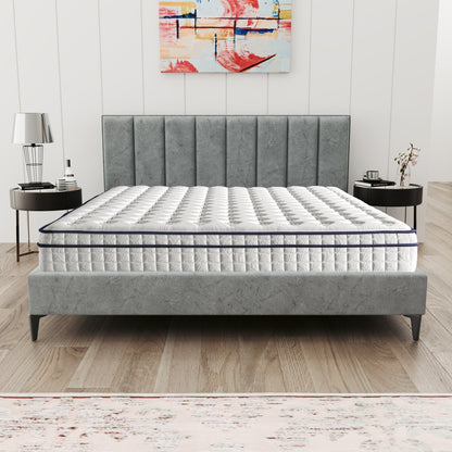 Assemblé aux États-Unis - Matelas hybride 12 Diamond à ressorts ensachés et mousse à mémoire de forme Cool Gel