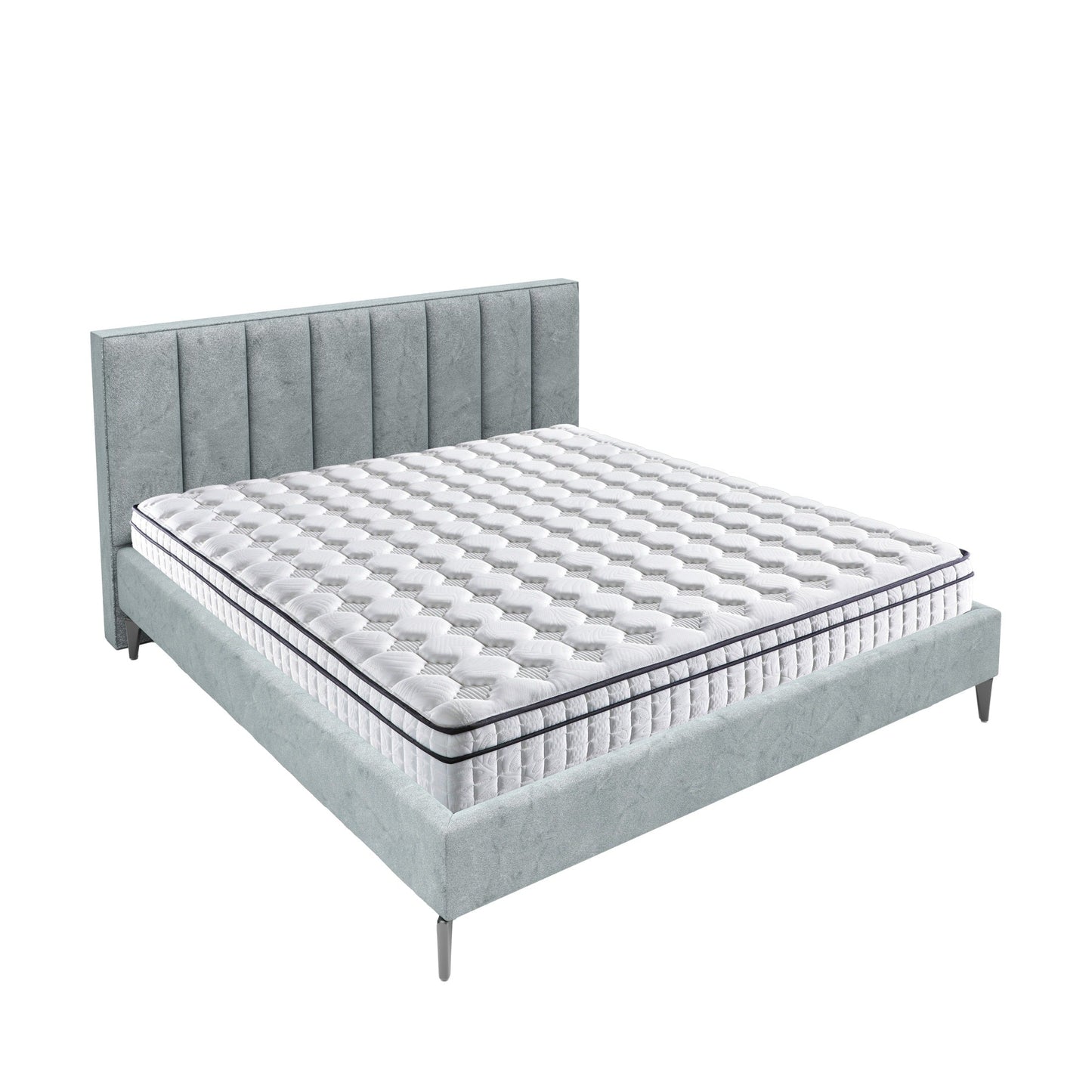 Assemblé aux États-Unis - Matelas hybride 12 Diamond à ressorts ensachés et mousse à mémoire de forme Cool Gel