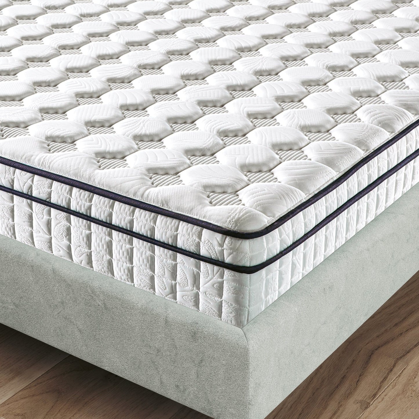 Assemblé aux États-Unis - Matelas hybride 12 Diamond à ressorts ensachés et mousse à mémoire de forme Cool Gel