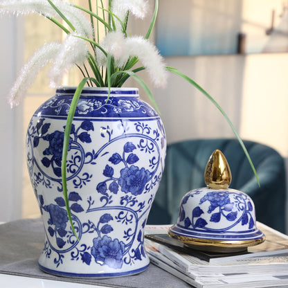 Bocal à motifs éclectiques Sagebrook Home avec couvercle