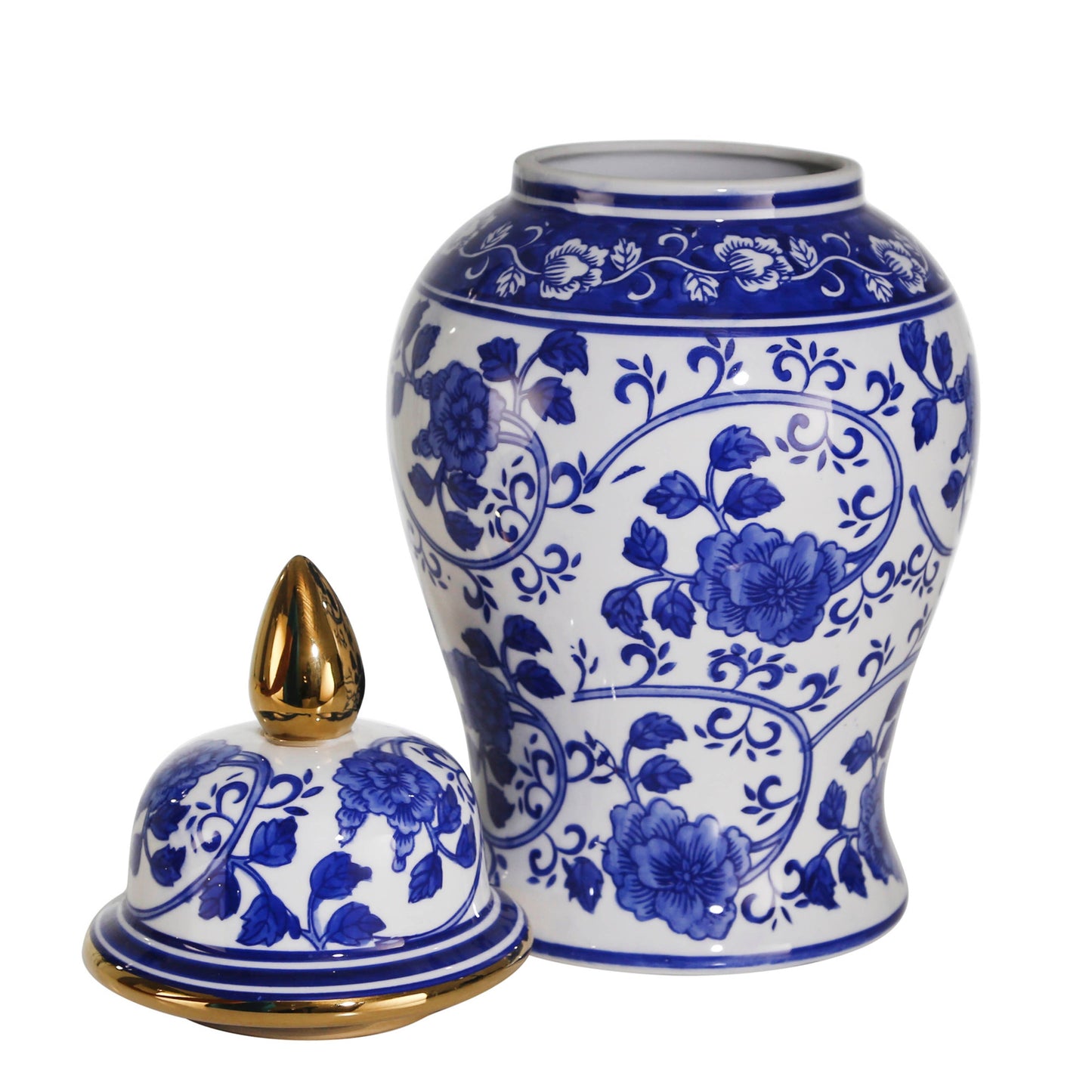 Bocal à motifs éclectiques Sagebrook Home avec couvercle