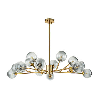 Lustre moderne Sputnik à bulles, grand format, noir ou doré, pour salle à manger