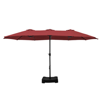 Parasol double face extra large de 4,57 m (15 pi) avec base incluse, MAISON ARTS