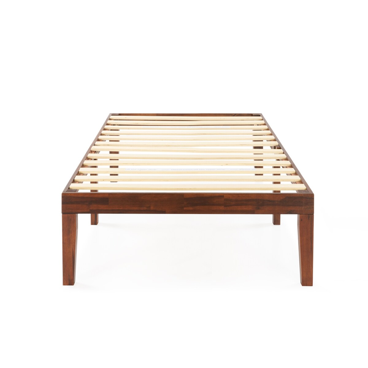 Cadre de lit plateforme classique en bois massif de 16 pouces, disponible en plusieurs finitions