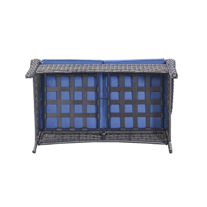 Ensemble de canapés d'extérieur en osier Gymojoy avec causeuse et canapé en rotin