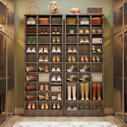 Meuble à chaussures haut 30 paires, 10 niveaux, en bois blanc, pour placard, entrée