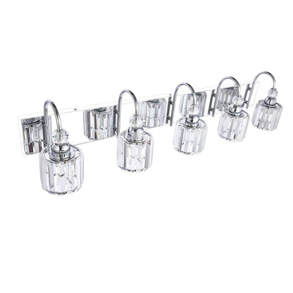 Applique murale moderne en cristal pour salle de bain, éclairage de vanité, chrome/noir/doré