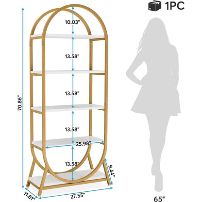 Étagère ouverte, étagères de rangement de style industriel avec structure métallique