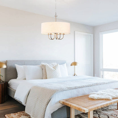 Plafonnier semi-encastré moderne à 5 lampes pour salle à manger, chambre à coucher, salon - N/A