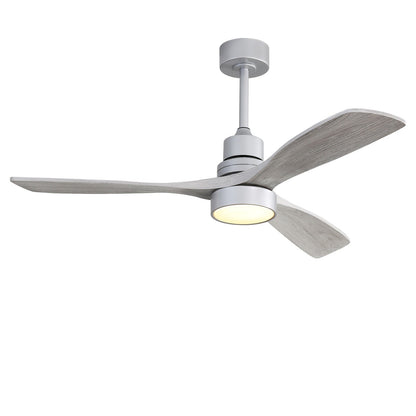 Ventilateur de plafond d'intérieur Sofucor 52 en bois avec éclairage intégré et télécommande (en option).