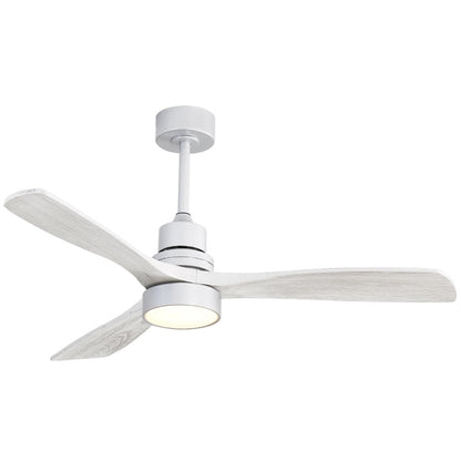 Ventilateur de plafond d'intérieur Sofucor 52 en bois avec éclairage intégré et télécommande (en option).