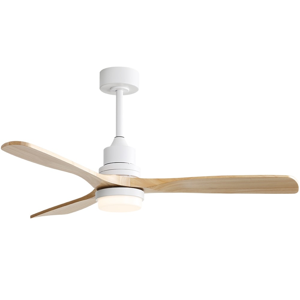 Ventilateur de plafond d'intérieur Sofucor 52 en bois avec éclairage intégré et télécommande (en option).