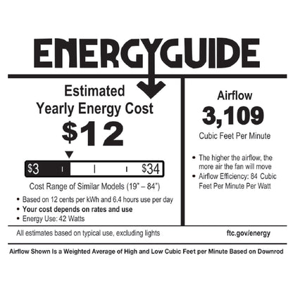 Ventilateur de plafond LED de style ferme en métal brossé Carbon Loft 52