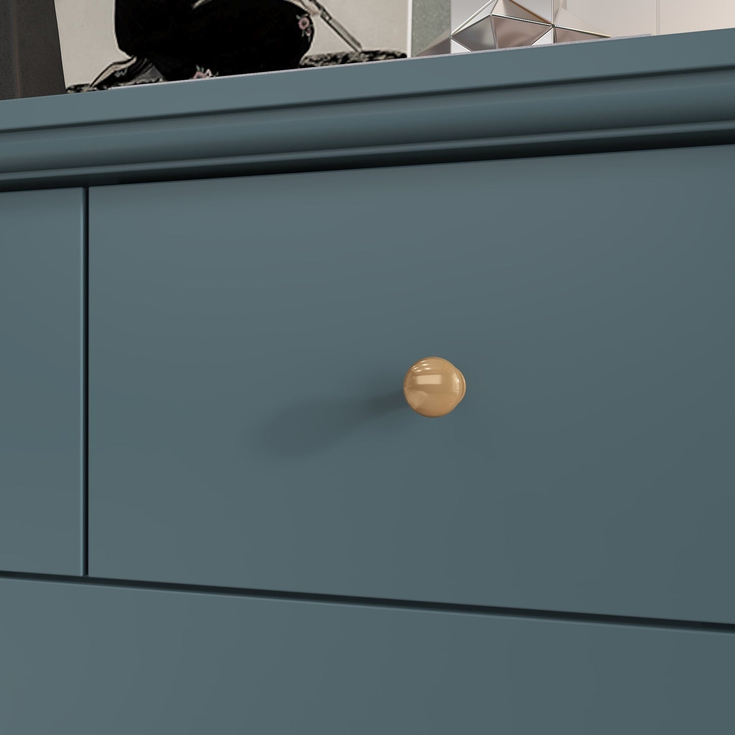 Commode double de 55,1 po de large avec tiroirs de rangement