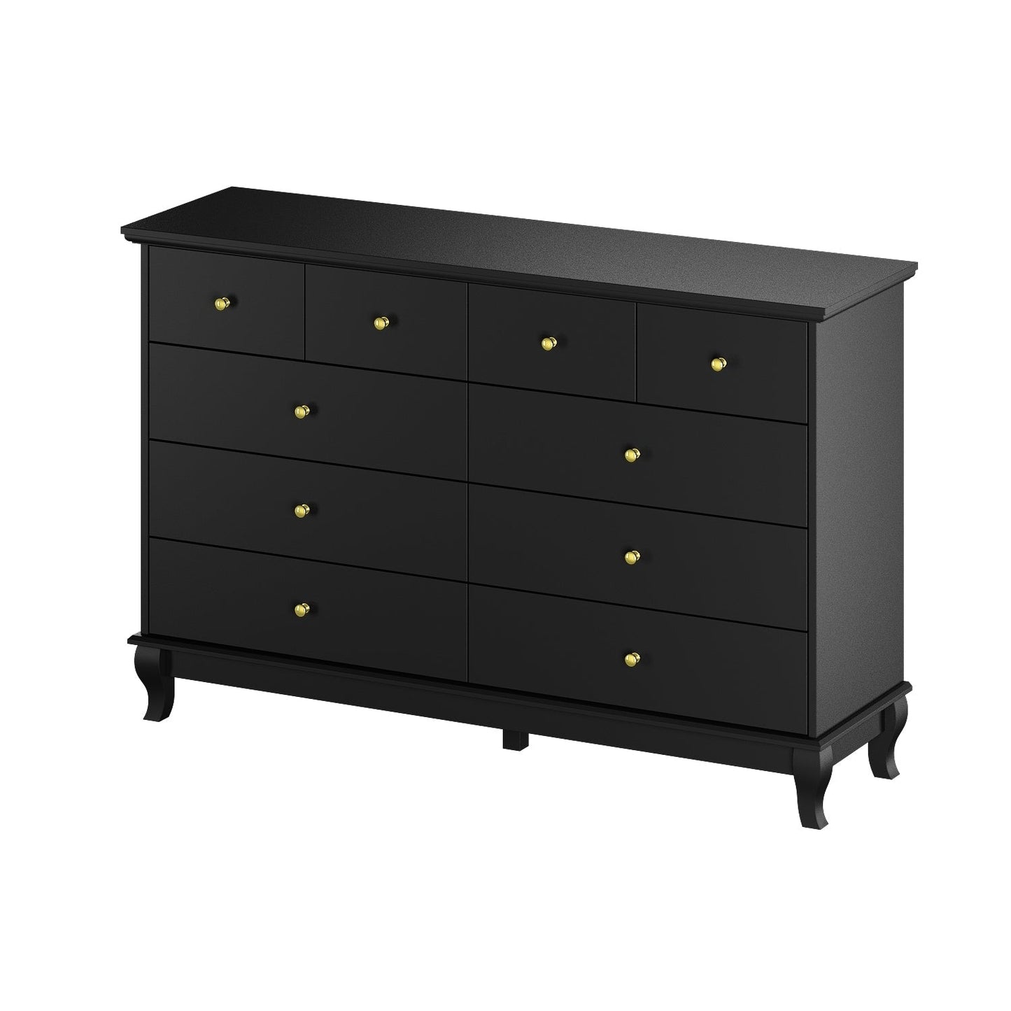 Commode double de 55,1 po de large avec tiroirs de rangement