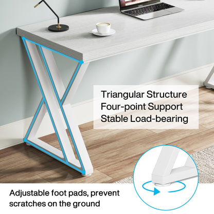 Bureau d'ordinateur robuste 55 pouces, bureau de bureau