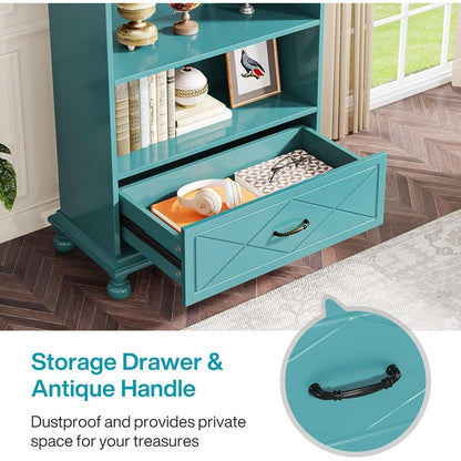 Bibliothèque à 6 étagères avec tiroir 71 pour salon