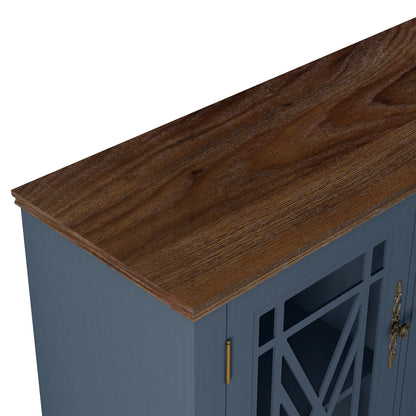 Buffet d'appoint de cuisine en bois de style vintage de 63 po de largeur