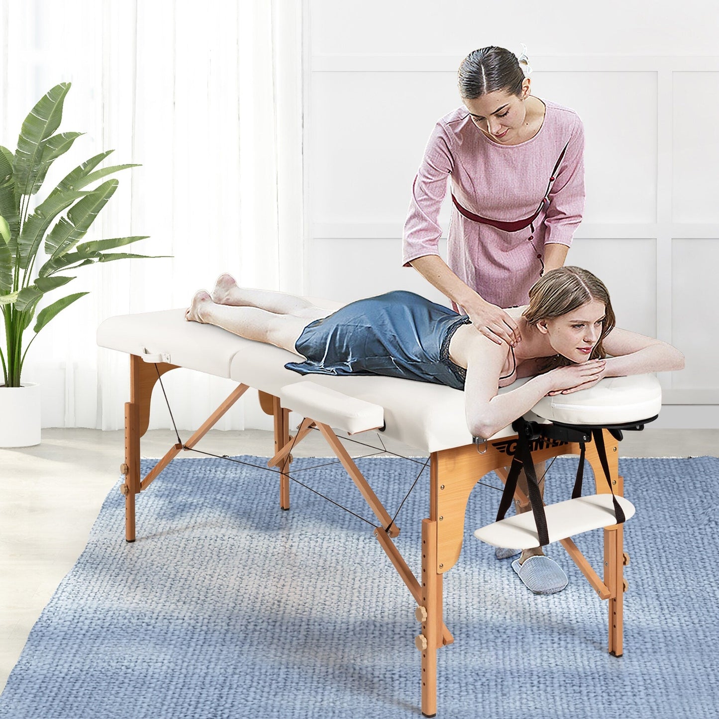 Table de massage portable 84''L réglable pour le visage, le spa et le tatouage avec transport