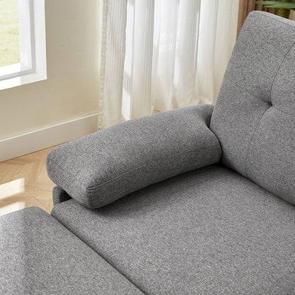 Canapé sectionnel en L 86,22 pouces avec poches de rangement latérales