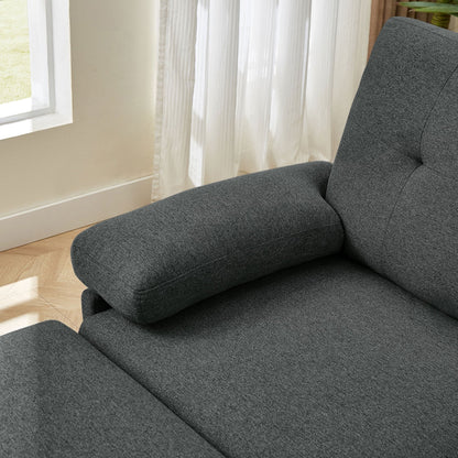 Canapé sectionnel en L 86,22 pouces avec poches de rangement latérales