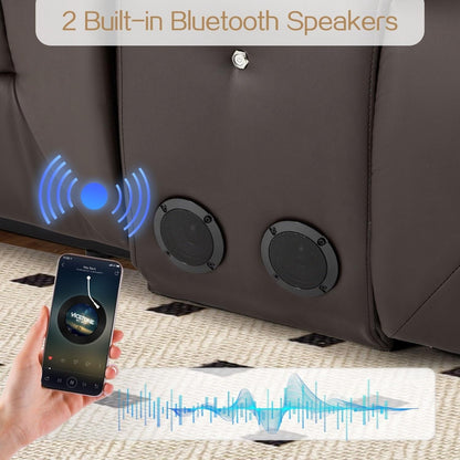 Canapé inclinable manuel AECOJOY pour camping-car, siège de cinéma maison en polyuréthane avec console