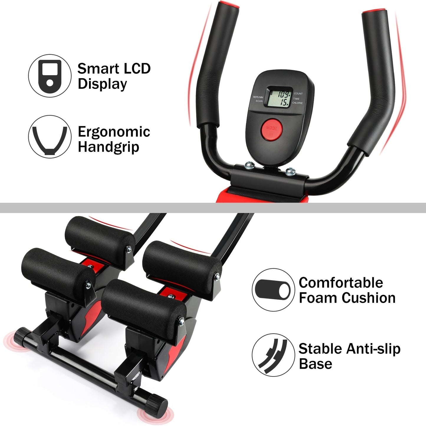 Appareil abdominal pliable pour exercices abdominaux à domicile