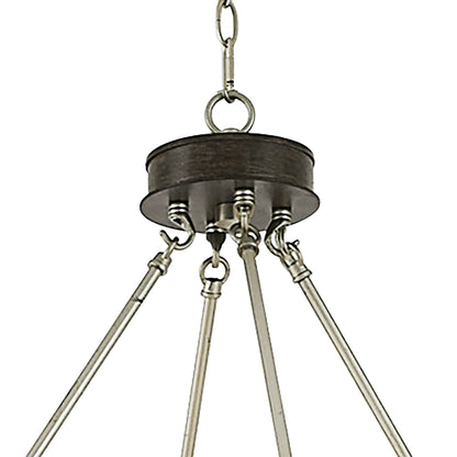 Lustre Acroma Farmhouse à 12 lumières, 40 po, en forme de roue de chariot, certifié UL - 40 po P x 138 po H