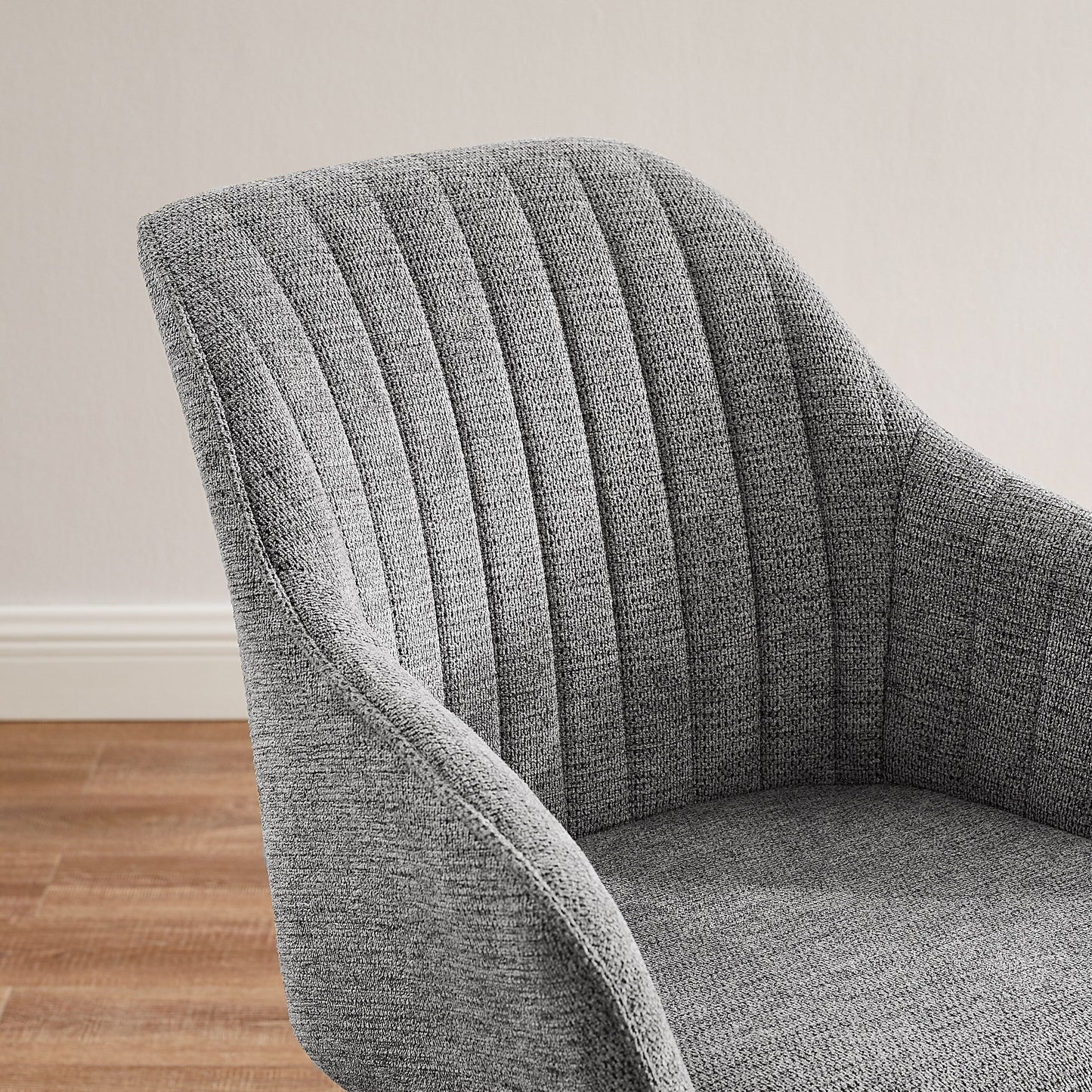 Fauteuil d'appoint pivotant Art Leon pour bureau moderne avec pieds en bois