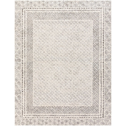 Tapis Livabliss Tiffany gris à bordure bohème