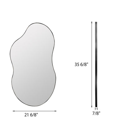 Asymmetrical Wavy Antique Accent Wall Mirror