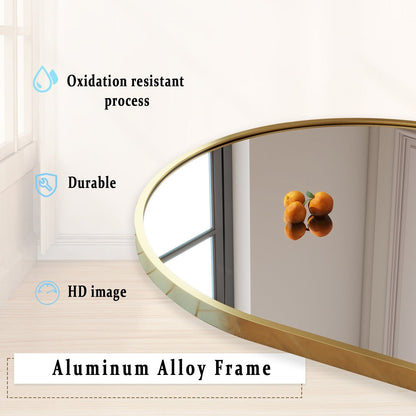 Miroir sur pied en métal arqué, miroir pleine longueur, miroir mural