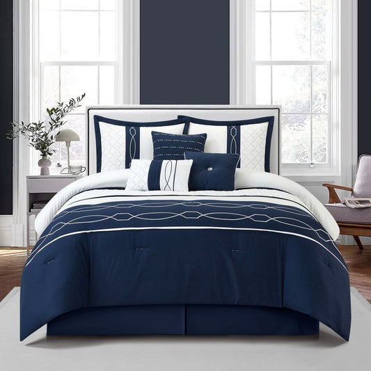 Bellerose 7 Piece Modern Geometric Comforter Set