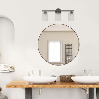 Bellevue Lydia 3 lumières 23 large lampe de salle de bain avec verre givré