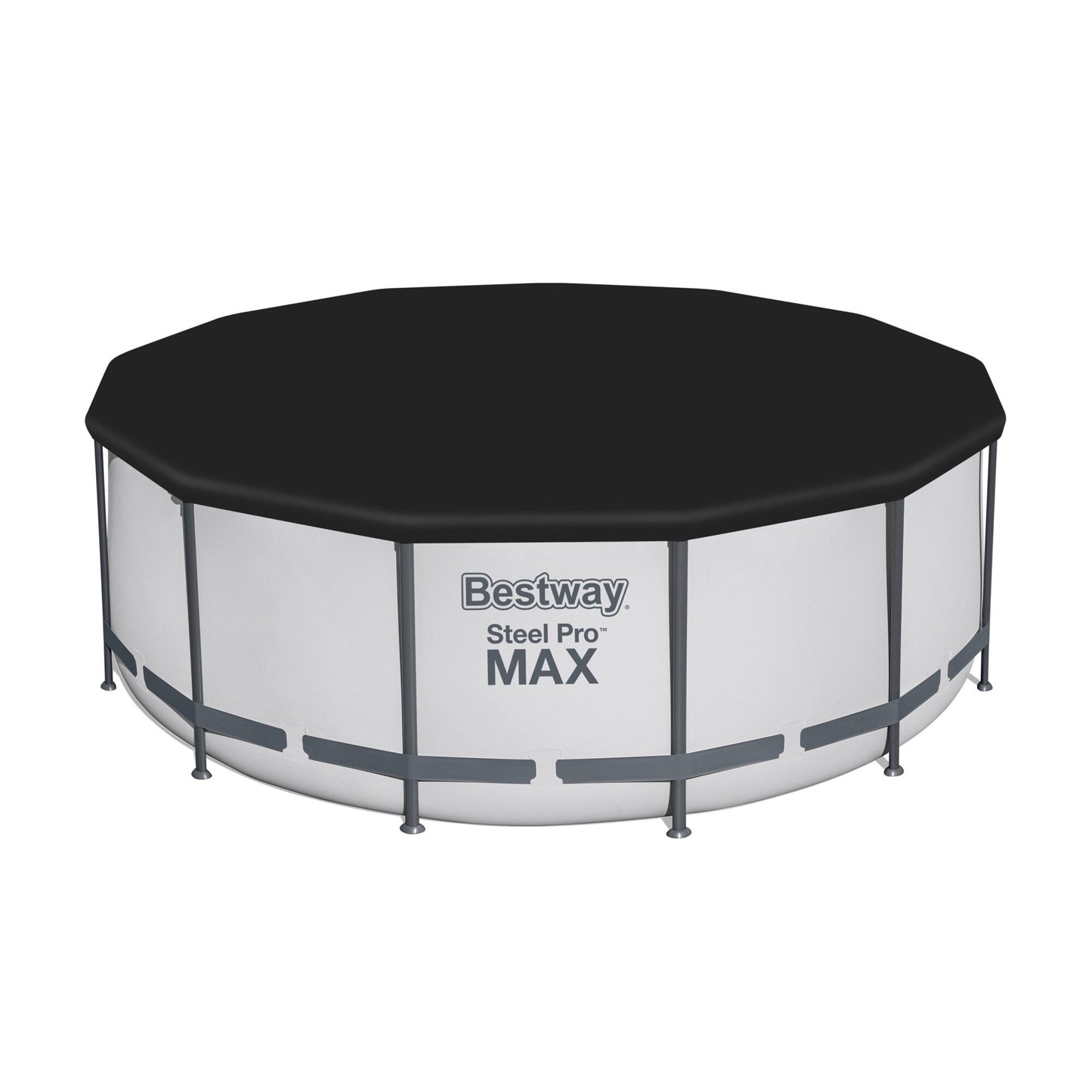 Piscine hors sol ronde Bestway Steel Pro MAX avec pompe et couverture