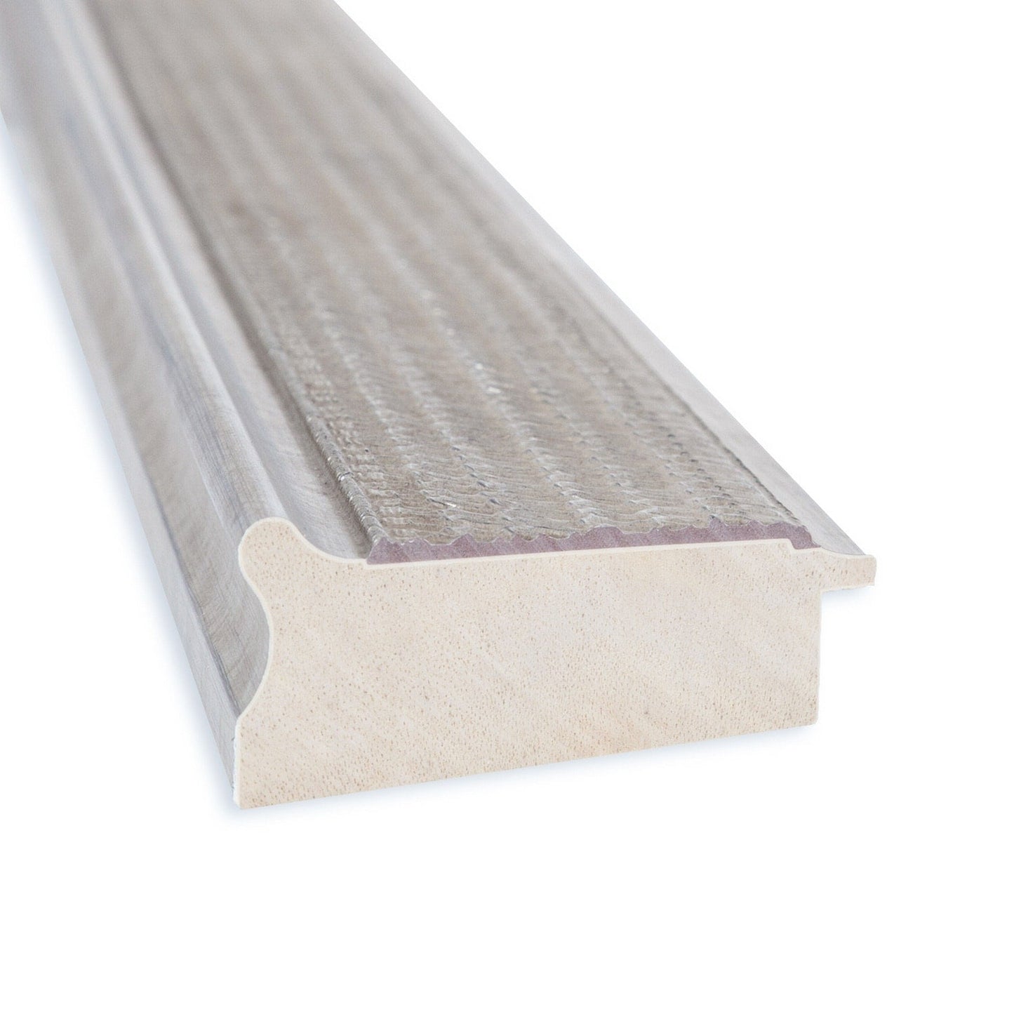 Miroir mural de salle de bain en bois biseauté - Cadre argenté Treillis - Argent Treillis