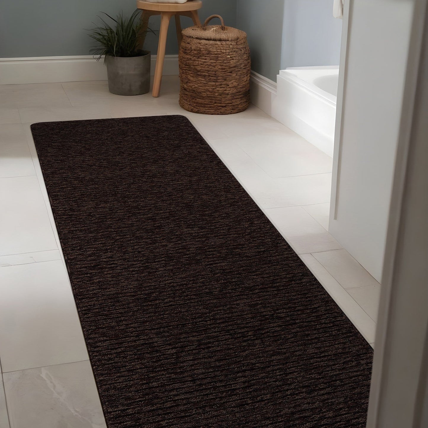 Beverly Rug Solid Color Non-Slip Rubber Back Washable Indoor Area Rug
