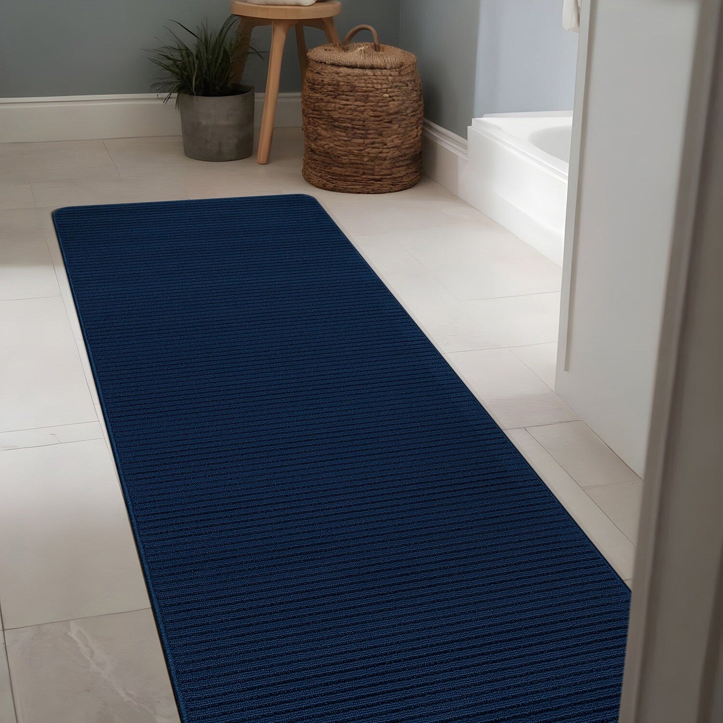 Beverly Rug Solid Color Non-Slip Rubber Back Washable Indoor Area Rug