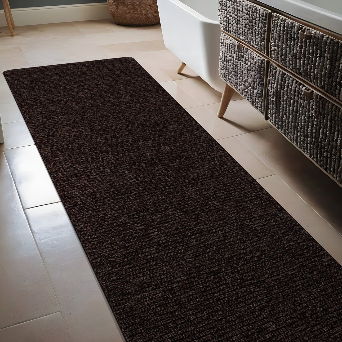 Beverly Rug Solid Color Non-Slip Rubber Back Washable Indoor Area Rug