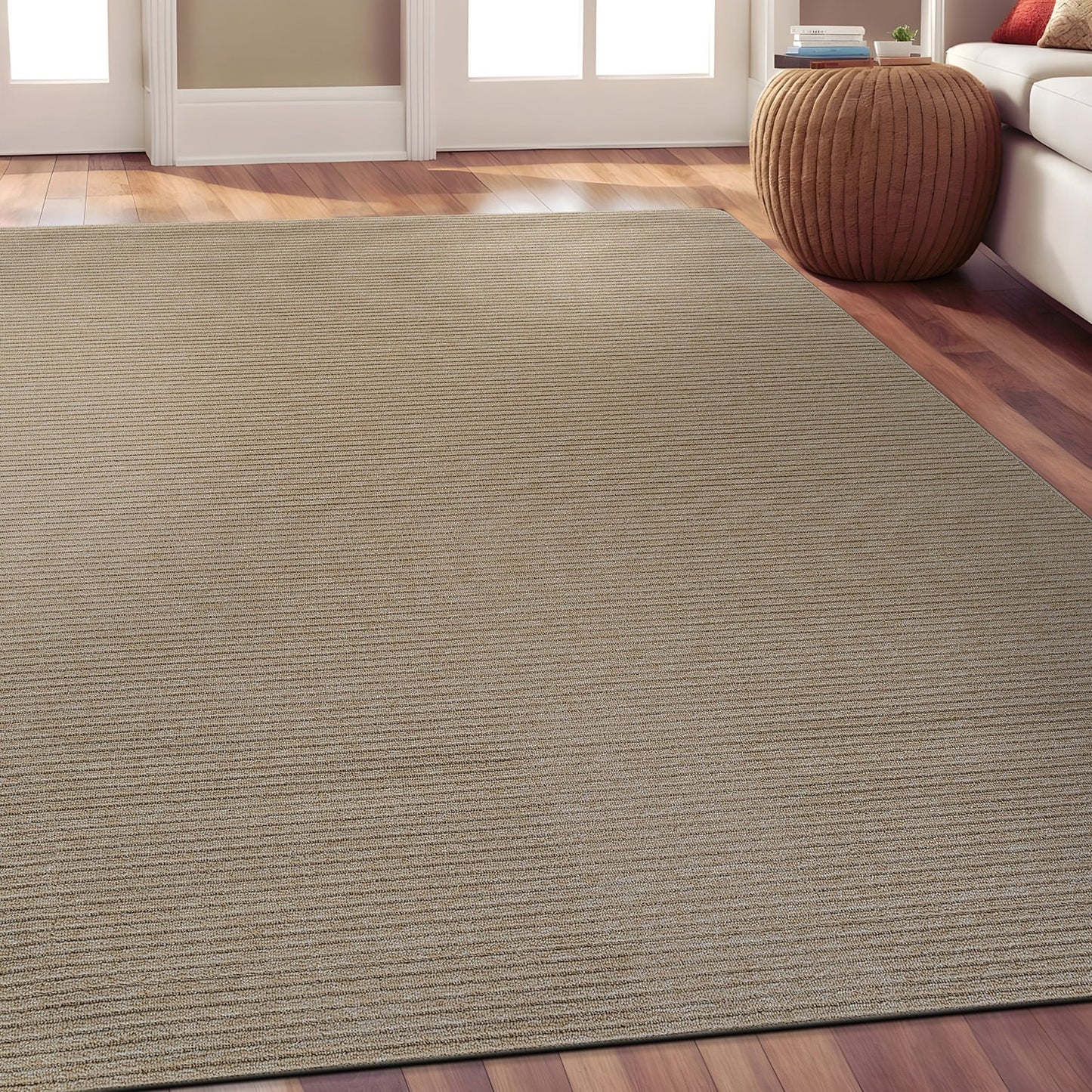 Beverly Rug Solid Color Non-Slip Rubber Back Washable Indoor Area Rug